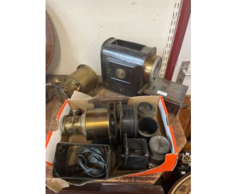 Two brass magic lanterns 