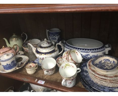Shelf of pottery 