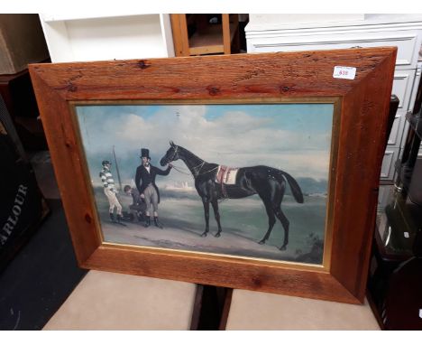 A reproduction wooden framed print. 