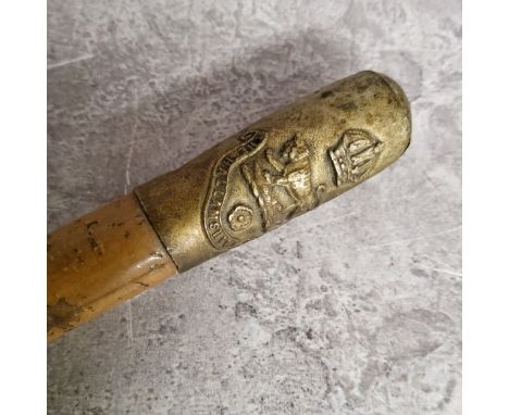 Militaria - a Hallamshire Rifles swagger stick 