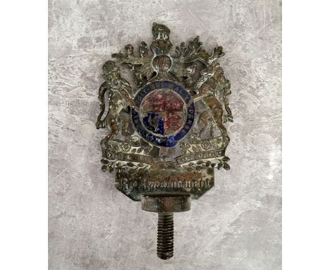 A brass Leyland Motors Ltd "By Royal Appointment" VEHICLE BADGE c.1910,A brass Leyland Motors Ltd "By [Royal] Appointment" VE
