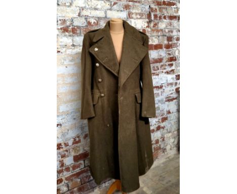 A military Greatcoat, Stone Bros, size 5, broad arrow markings 