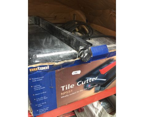 A boxed electric tile cutter 