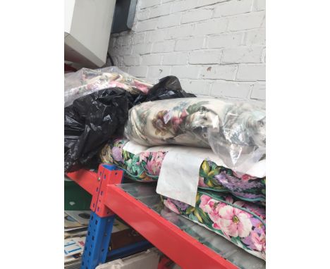 Quantity of lounger cushions, covers, lamp shade etc 