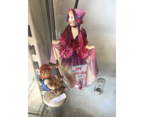 Doulton figure Sweet Anne and a Hummel figureCondition: Hummel figure broken/repaired at branch, see pics, no damage or repia