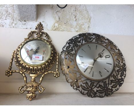 A clock and a barometer 