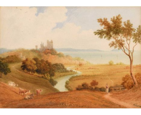 Anthony Vandyke Copley Fielding (British 1787-1855) "Penrhyn Castle, North Wales" Signed, titled on the mount board, watercol