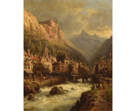 Charles Euphrasie Kuwasseg (1838–1904) "Environs de Grenoble" I Signed and dated 1874, titled on verso, oil on canvas.55 x 45