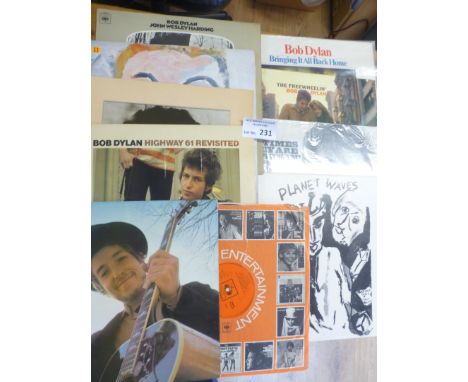 Records : BOB DYLAN - superb collection of 9 UK 1st press LP's - sleeves/vinyls excellent seemingly barely played