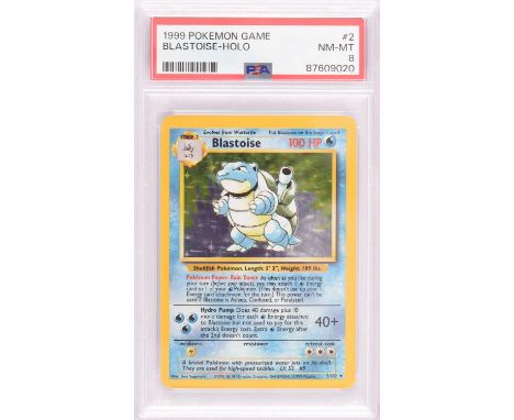 Pokemon TCG. Blastoise Base Set holo 2/102 graded PSA 8. This item is from the collection of the former Managing Director of 