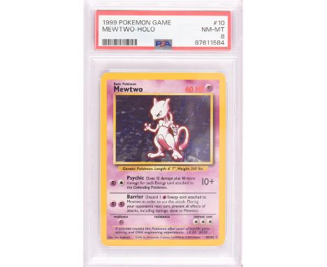 Pokemon TCG. Mewtwo Base Set holo 10/102 graded PSA 8. This item is from the collection of the former Managing Director of Wi