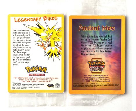 Pokemon TCG. Sealed Ancient Mew and Legendary Birds WOTC Promos. This item is from the collection of the former Managing Dire