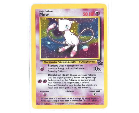 Pokemon TCG. Wizards of the Coast Black Star Mew Promo Holo 9. This item is from the collection of the former Managing Direct
