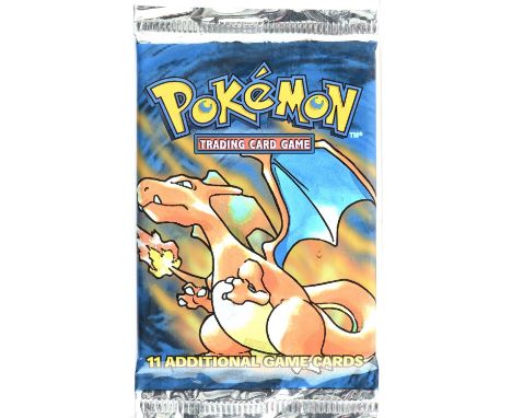 Pokemon TCG. Pokemon Base Set Sealed Booster Pack - Charizard Artwork, 21.2g.This item is from the collection of the former M