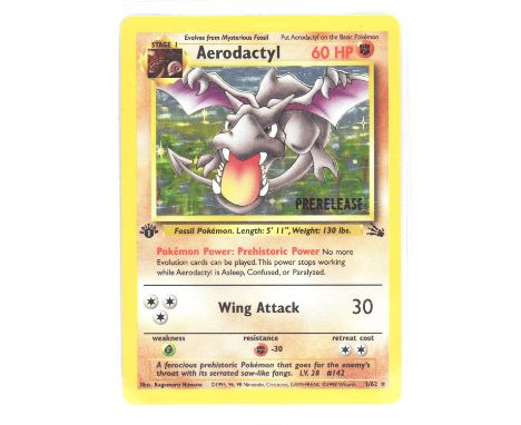 Pokemon TCG. Aerodactyl Fossil 1st Edition Prerelease promo 1. This item is from the collection of the former Managing Direct