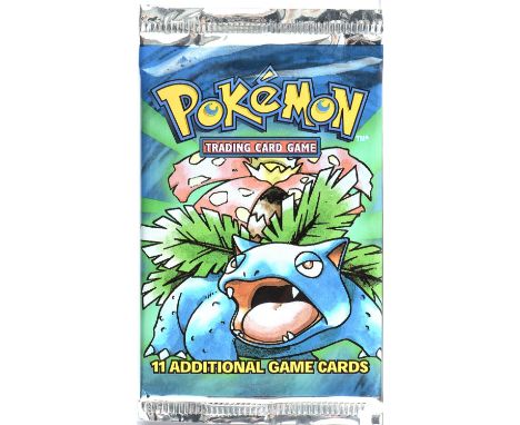 Pokemon TCG. Pokemon Base Set Sealed Booster Pack - Venusaur Artwork, 21.2g. This item is from the collection of the former M