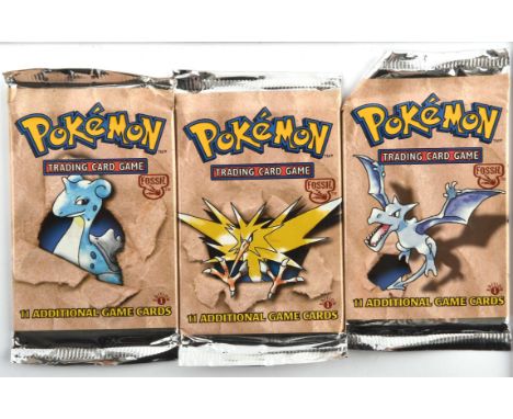 Pokemon TCG. Complete art set of Pokemon Fossil 1st edition sealed Booster Packs.This item is from the collection of the form