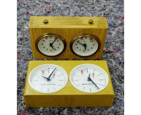 A Brian Eley & Co chess clock timer together with another BCM timer (2)