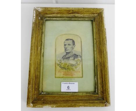 Boer War Interest - Major General Wauchope.  A Scottish Hero, silk work panel in glazed frame, 18 x 24cm overall 