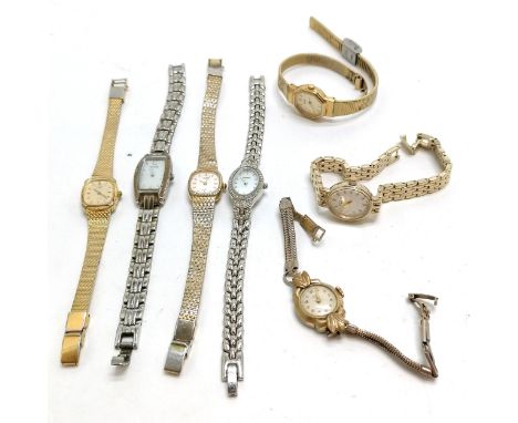 7 x ladies quartz / manual wind wristwatches - for spares / repairs 