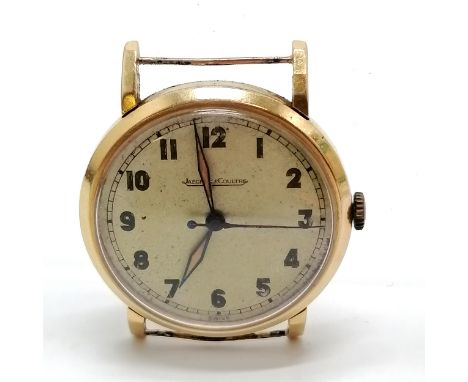 18ct gold cased Jaeger-leCoultre gents manual wind wristwatch (34mm case) (movement 390999) - total weight 29.6g &amp; runnin