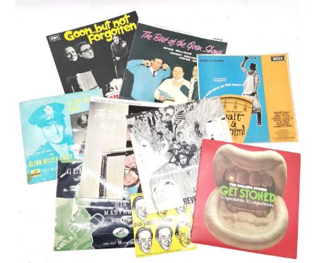 Small qty of vintage vinyl inc Beatles 'Revolover', Rolling stones 'Get stoned', Goons etc 