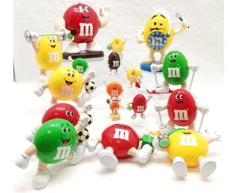 Qty / collection of M&amp;M's novelty sweet dispensers etc - tallest (clock) 25cm 