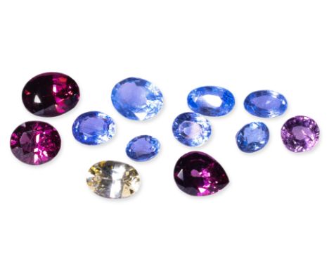A GROUP OF LOOSE STONES
To include a group of 7 pastel blue sapphires totalling 6.05 Cts, with the largest weighing 1.50 Cts,