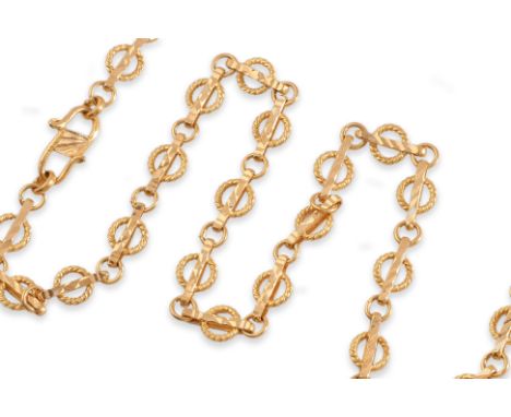 A HIGH KARAT GOLD CHAIN
Featuring a high karat yellow gold chain marked '916' for 22K.
45cm long
16.8g
Ownership Statement: T