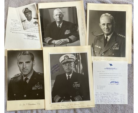 Military collection of 17 US Army, Air Force and Navy Commanders, Generals and VIPs most some Biography pages. Mainly photos 