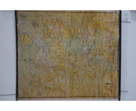 A late 19th Century map of Scotland "constructed by W &amp; A K Johnston Limited, geographers, engravers and printers, Edinbu