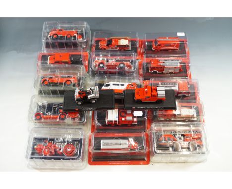 A quantity of a model fire engines including 1992 Hummer Forest Fire engine, 1992-CCF 2000 Iveco 80, 17 fire engines etc.