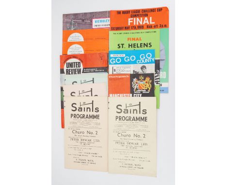 Vintage football and rugby programmes