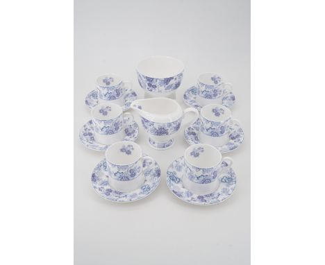 Royal Worcester "Oriental Blue" coffee wares