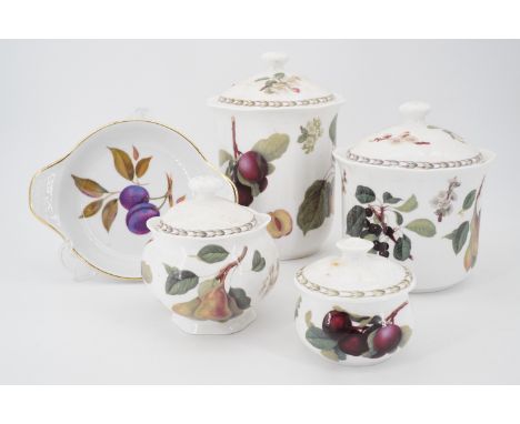 Queen's Royal Horticultural Society botanical pattern wares together with Royal Worcester Evesham ramekins etc