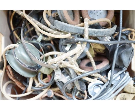 A large quantity of British Army headphones etc.