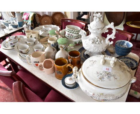 MIXED CERAMICS: ROYAL WORCESTER EVESHAM ETC. (TABLE TOP)