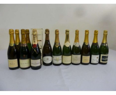 A quantity of Champagne and Sparkling wine to include Moet & Chandon, Laurent Perrier, Grand Duchene, Berry Bros & Rudd, Layt