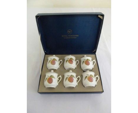 Royal Worcester chocolate cups with covers in original packaging
