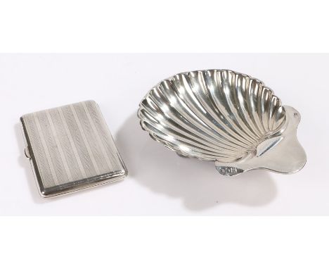 Victorian silver butter dish, London 1896, maker Josiah Williams &amp; Co (George Maudsley Jackson), of shell form, George V 