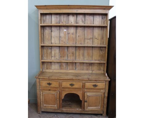 A 19th Century shelf back "dog kennel" dresser