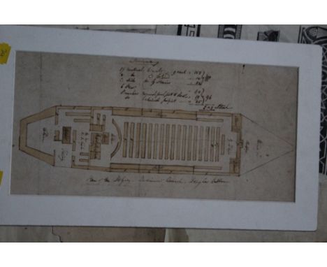 ARCHIBALD J.CAMPBELL COOPER. A quantity of architectural drawings, various media, all unframed, mostly signed, largest 74 cm 