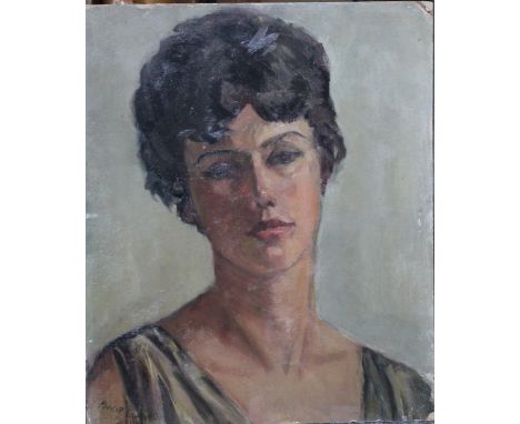 STYLE OF PHILIP CONNARD (1875-1958). Portrait of a lady, signed lower left and dated 1931, oil on board, unframed, 42.5 x 35.