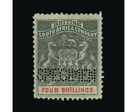 Bradbury Wilkinson Collection : RHODESIA: 1892-94 set of seven values, perorated 'SPECIMEN', large part gum, scarce issue. (7