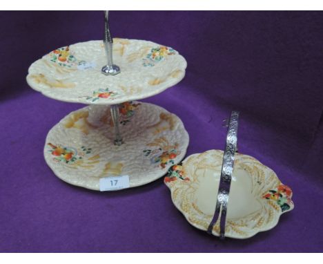 A selection of ceramics including Clarice Cliff Celtic Harvest