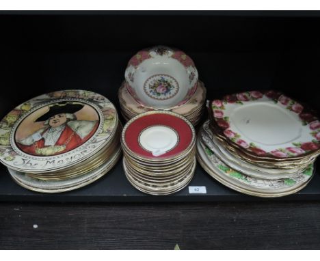 A selection of ceramic plates including series ware