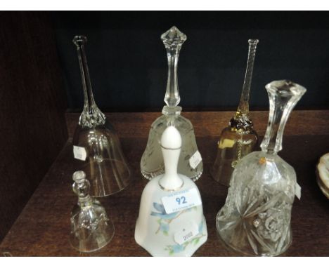 A selection of glass and ceramic door bells