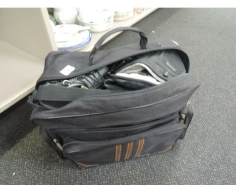A bag of various camera bags