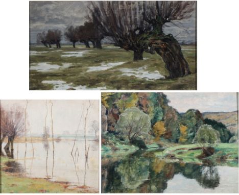 Alfred RASENBERGER (1885-1949) 3 Landschaften,Öl/Leinwand, jeweils signiert A. Rasenberger, deutscher Maler der Düsseldorfer 