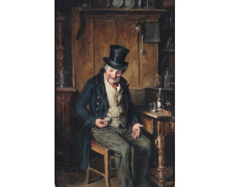 Hermann KERN (1838-1912) Der letzte Gesell,Öl/Holz, u. links signiert H. Kern, österreichischer Maler geb. 1838 in Liptovsky 